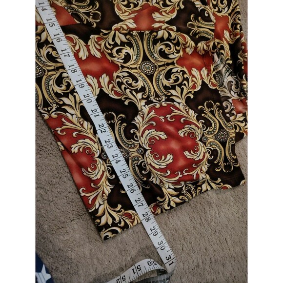 Jostar Open Cardigan Size S Geometric Brown Slinky Made In USA - Picture 9 of 10